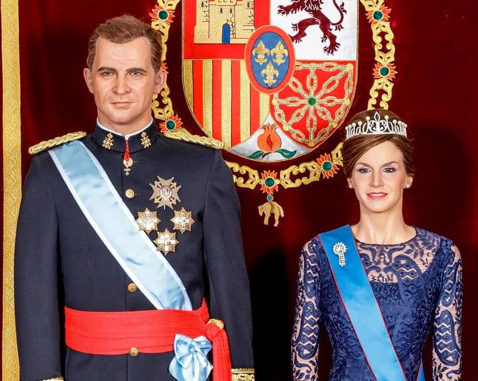 figuras de cera de felipe VI y leticia Museo de Cera Madrid